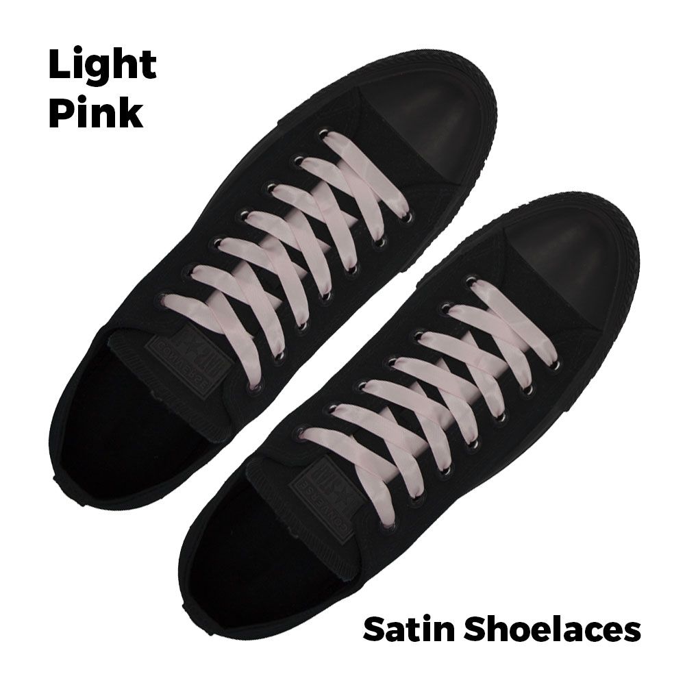 pink and black shoelaces