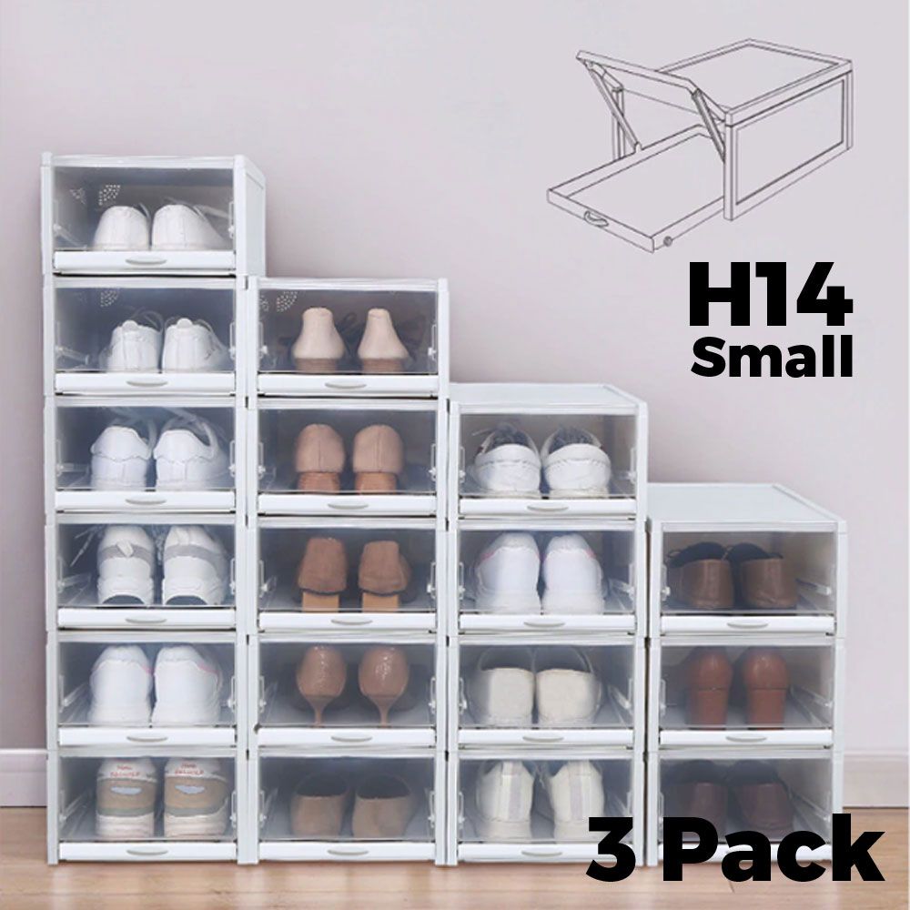 Shoe Storage Boxes Stackable Drawers 