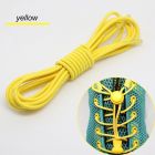 Smart Lock Elastic Shoelaces Yellow White Stripes - Main Banner
