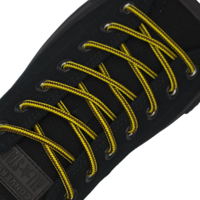 Yellow Brown Two Tone Bootlace Shoelace 80cm - Ø5mm