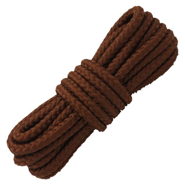 Brown Round Solid Shoelace / Bootlace Diameter: 5mm