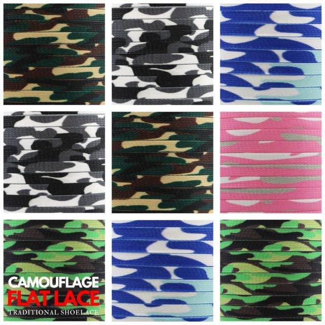 Camouflage Army Shoelace - Flat Width 10mm