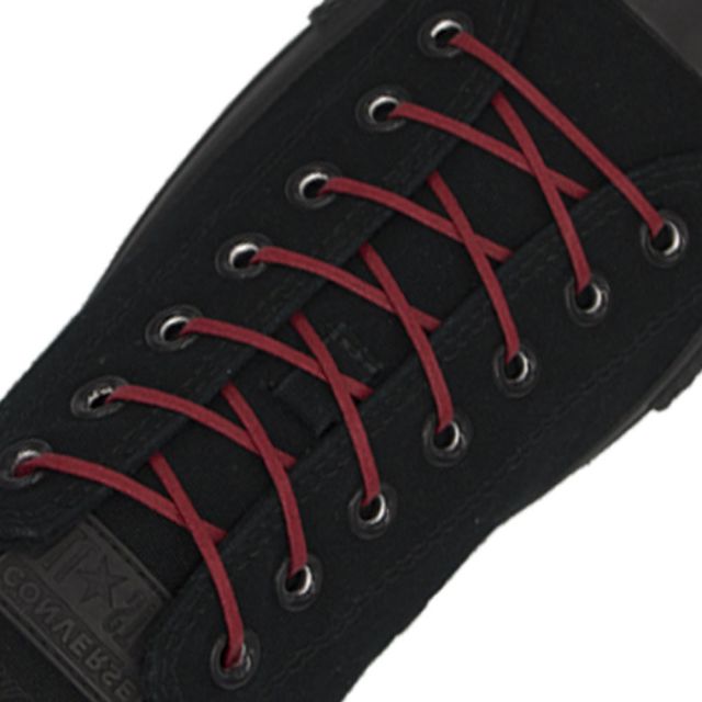 Length: 60cm | Width: 3mm | Flat Dark Red Wax Shoelace