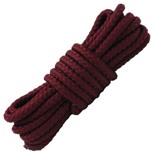 Length: 80cm | Diameter: 5mm | Dark Red Solid Shoelace / Bootlace Round