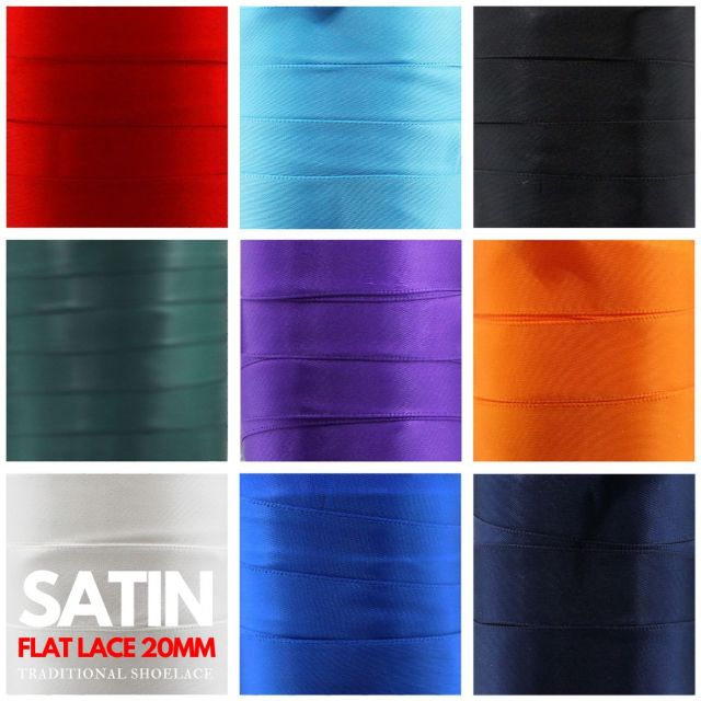 Satin Shoelaces - Flat Width 20mm