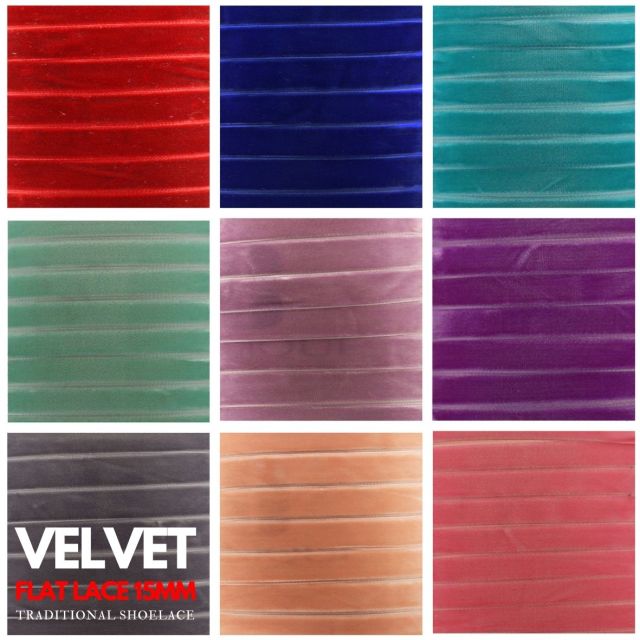 Velvet Shoelace - Flat Width 15mm 