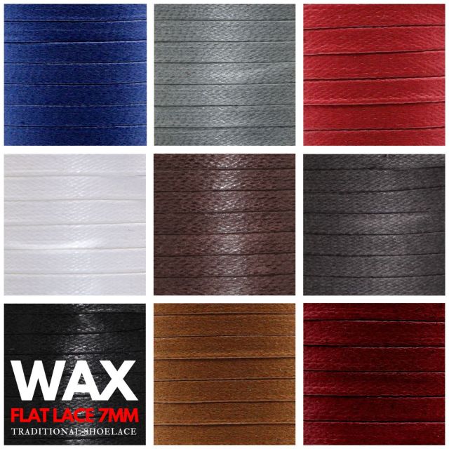 Wax Shoelace - Flat Width 7mm