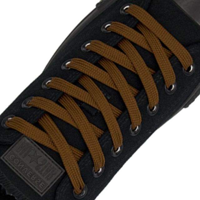 Polyester Shoelace Flat - Light Brown Length 80cm Width 1cm