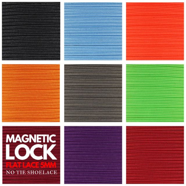Magnetic Lock No Tie Shoelace - Flat Elastic 
