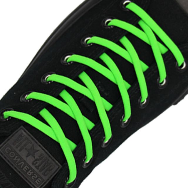 Oval Elastic No Tie Shoelaces - Green