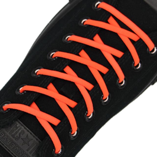 Neon Orange Elastic Shoelace - 30cm Length 5mm Diameter