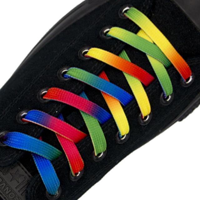 Rainbow Shoelace - Flat
