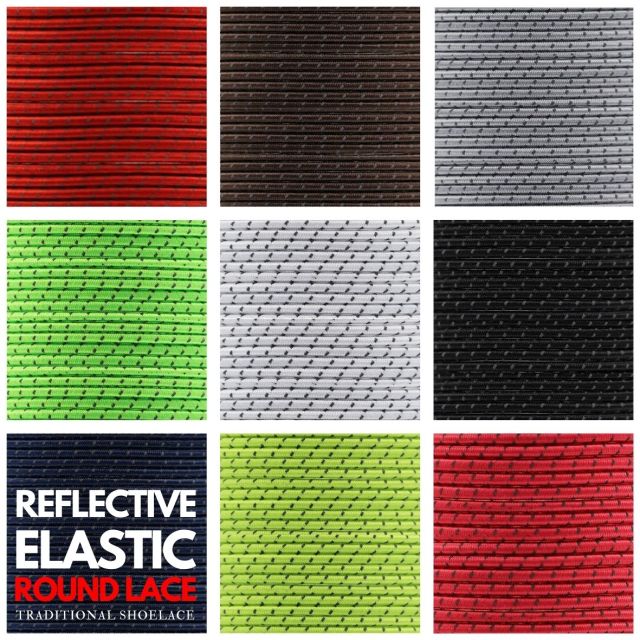 Reflective Elastic Shoelace - Round Ø3mm