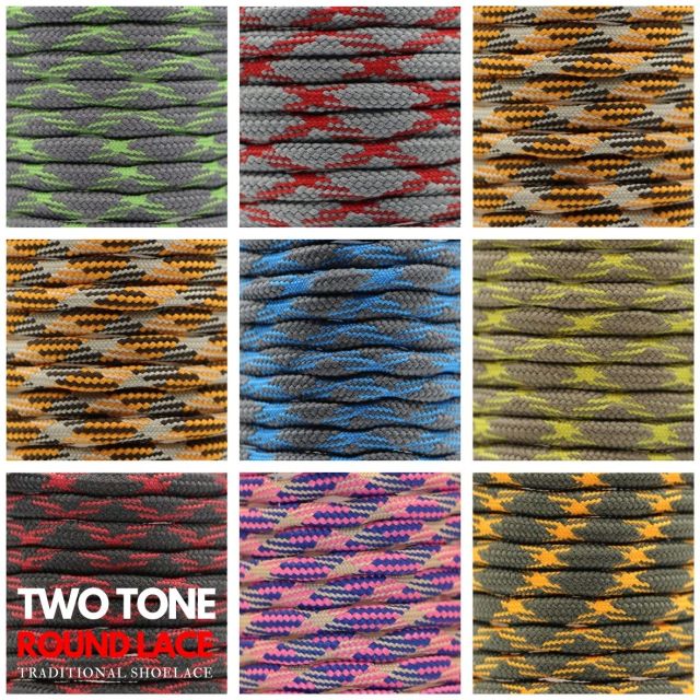 Two Tone Shoelace - Round Ø5mm