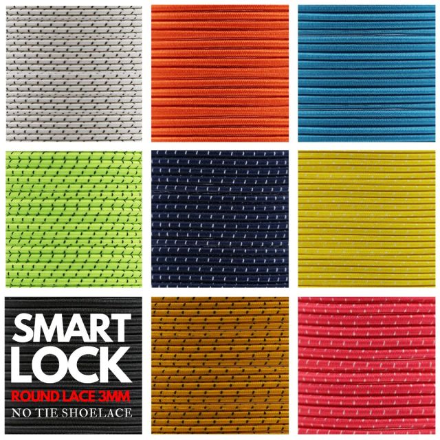 Smart Lock No Tie Shoelace - 120cm Round Elastic Ø3mm
